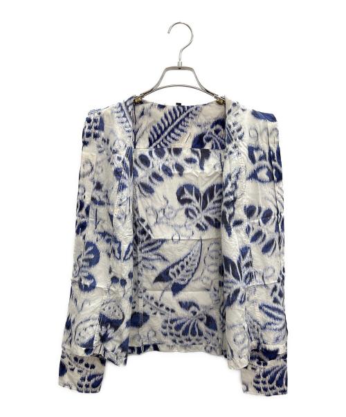 GUCCI（グッチ）GUCCI (グッチ) シャツブラウス ブルー×グレー サイズ:XSの古着・服飾アイテム