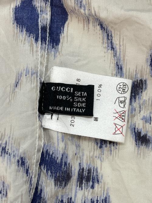 GUCCI（グッチ）GUCCI (グッチ) シャツブラウス ブルー×グレー サイズ:XSの古着・服飾アイテム