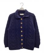 INVERALLANインバーアラン）の古着「アランニットカーディガン」｜ネイビー