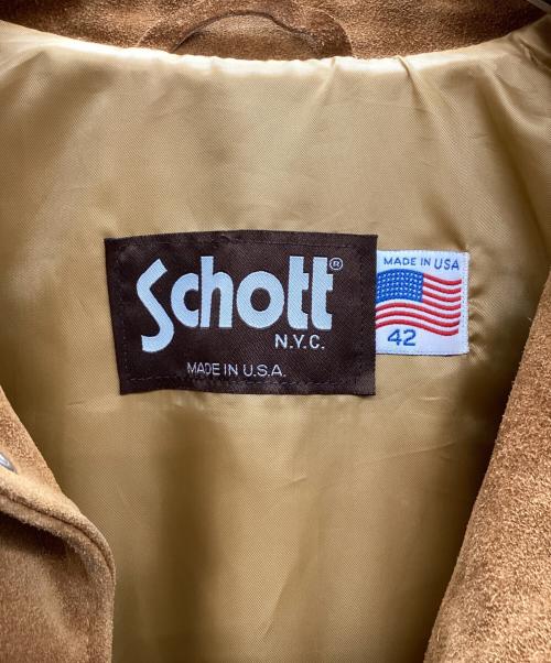 Schott（ショット）Schott (ショット) SPRIT COW G JACKET ブラウン サイズ:42の古着・服飾アイテム