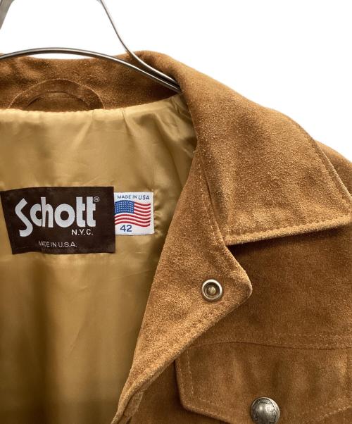 Schott（ショット）Schott (ショット) SPRIT COW G JACKET ブラウン サイズ:42の古着・服飾アイテム