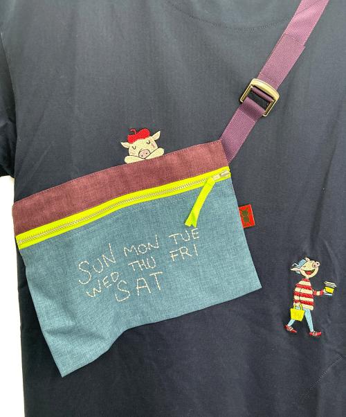 OLLEBOREBLA（アルベロベロ）OLLEBOREBLA (アルベロベロ) 異素材ワンピース ネイビー サイズ:　の古着・服飾アイテム