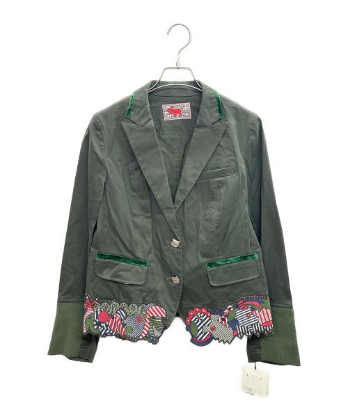 OLLEBOREBLA（アルベロベロ）OLLEBOREBLA (アルベロベロ) テーラードジャケット グレー サイズ:M 未使用品の古着・服飾アイテム