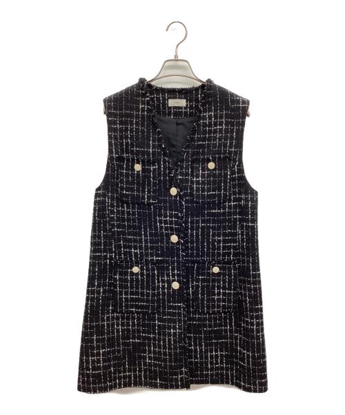 IENA（イエナ）IENA (イエナ) ツイードジレ ブラック サイズ:FREEの古着・服飾アイテム