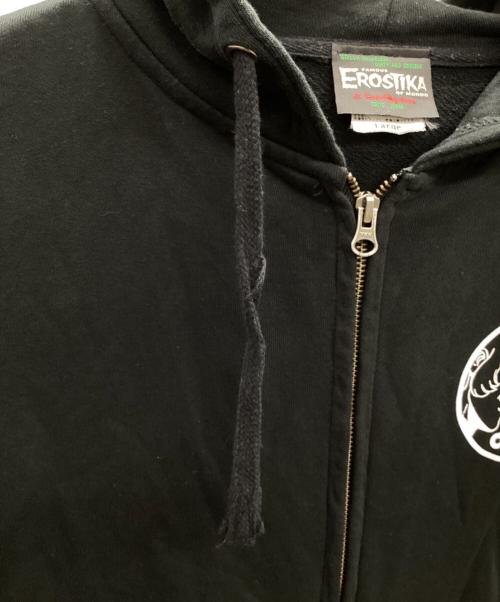 EROSTiCA（エロスティカ）EROSTiCA (エロスティカ) ジップパーカー ブラック サイズ:Lの古着・服飾アイテム