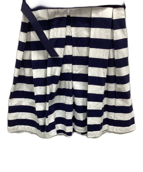 BURBERRY BLUE LABEL（バーバリー ブルー レーベル）BURBERRY BLUE LABEL (バーバリー ブルー レーベル) 半袖ワンピース ネイビー×ホワイト サイズ:38の古着・服飾アイテム