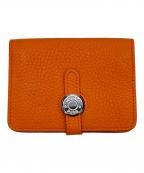 HERMESエルメス）の古着「カードケース」｜オレンジ