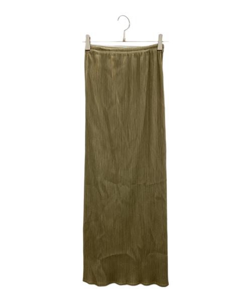 PLEATS PLEASE（プリーツプリーズ）PLEATS PLEASE (プリーツプリーズ) プリーツロングスカート グリーン サイズ:3の古着・服飾アイテム