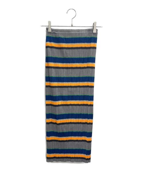 PLEATS PLEASE（プリーツプリーズ）PLEATS PLEASE (プリーツプリーズ) プリーツスカート グレー×オレンジ サイズ:1の古着・服飾アイテム