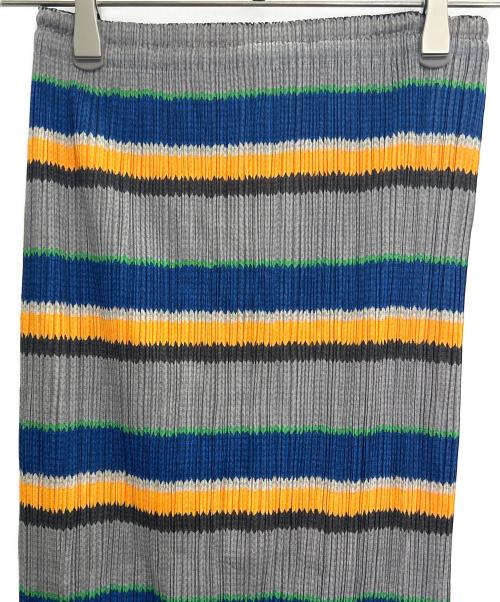 PLEATS PLEASE（プリーツプリーズ）PLEATS PLEASE (プリーツプリーズ) プリーツスカート グレー×オレンジ サイズ:1の古着・服飾アイテム