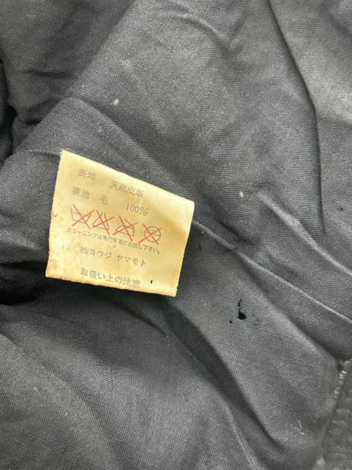 YOHJI YAMAMOTO（ヨウジヤマモト）YOHJI YAMAMOTO (ヨウジヤマモト) レザージャケット ブラック サイズ:　の古着・服飾アイテム