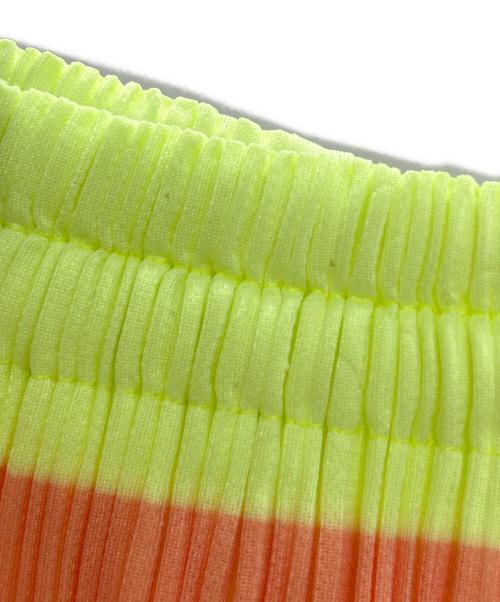 PLEATS PLEASE（プリーツプリーズ）PLEATS PLEASE (プリーツプリーズ) スカート イエロー×ブラウン サイズ:2の古着・服飾アイテム