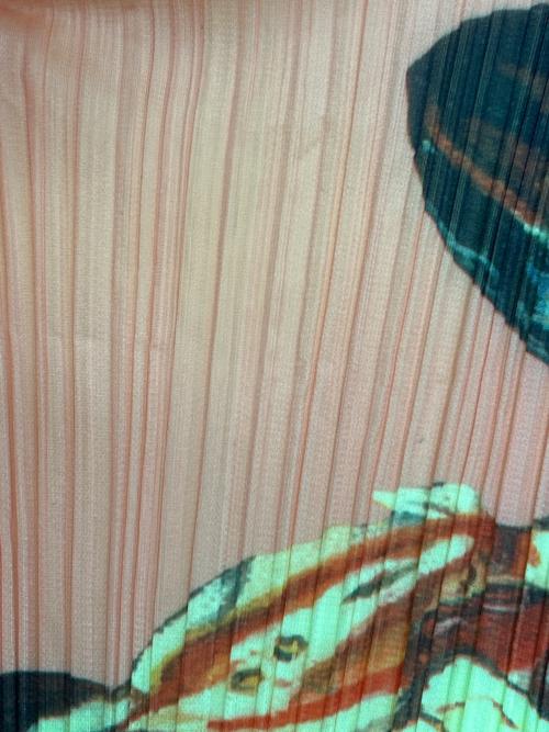 PLEATS PLEASE（プリーツプリーズ）PLEATS PLEASE (プリーツプリーズ) スカート イエロー×ブラウン サイズ:2の古着・服飾アイテム