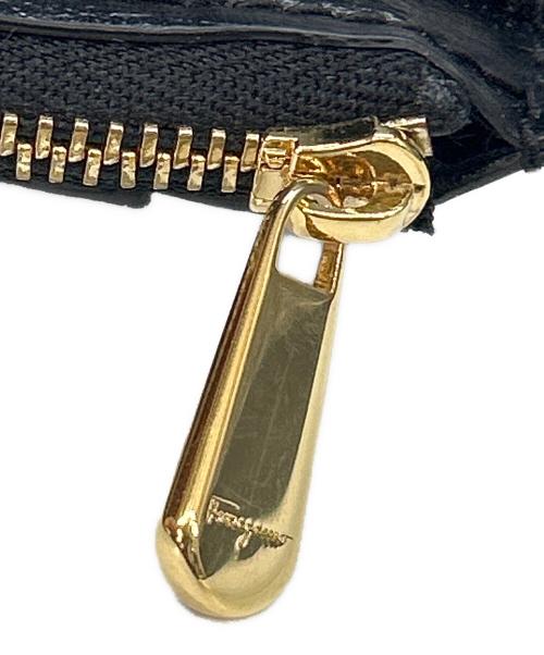 Salvatore Ferragamo（サルヴァトーレ フェラガモ）Salvatore Ferragamo (サルヴァトーレ フェラガモ) カードケース ヴァラリボン ブラックの古着・服飾アイテム
