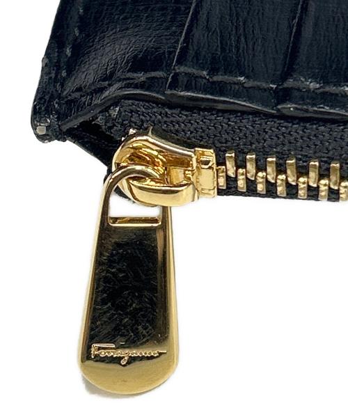 Salvatore Ferragamo（サルヴァトーレ フェラガモ）Salvatore Ferragamo (サルヴァトーレ フェラガモ) カードケース ヴァラリボン ブラックの古着・服飾アイテム