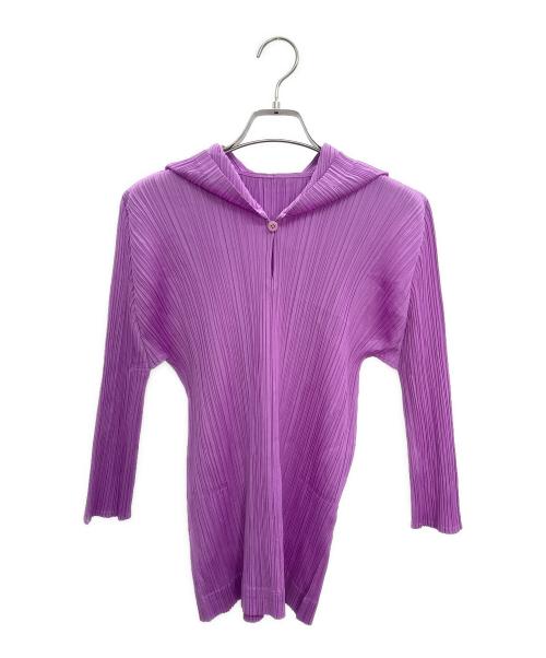 PLEATS PLEASE（プリーツプリーズ）PLEATS PLEASE (プリーツプリーズ) プリーツパーカー パープル サイズ:3の古着・服飾アイテム
