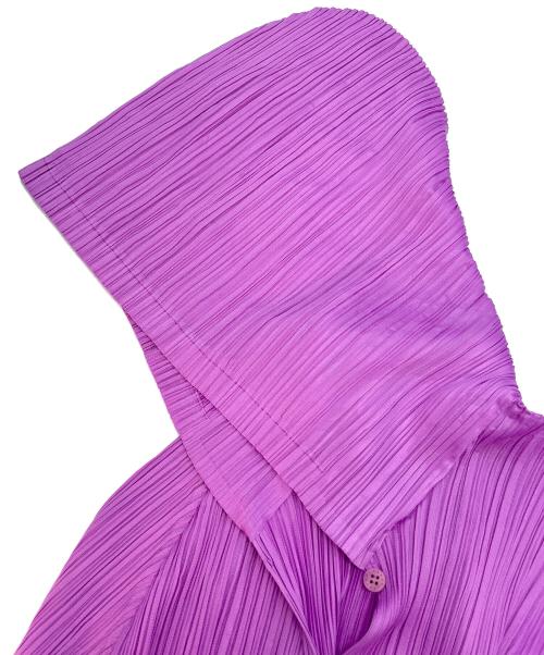 PLEATS PLEASE（プリーツプリーズ）PLEATS PLEASE (プリーツプリーズ) プリーツパーカー パープル サイズ:3の古着・服飾アイテム