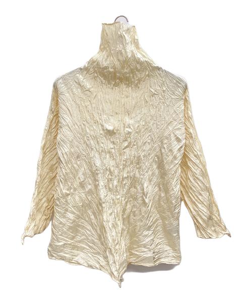 ISSEY MIYAKE（イッセイミヤケ）ISSEY MIYAKE (イッセイミヤケ) 長袖ブラウス アイボリー サイズ:Lの古着・服飾アイテム
