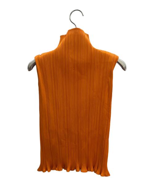 PLEATS PLEASE（プリーツプリーズ）PLEATS PLEASE (プリーツプリーズ) ノースリーブブラウス オレンジ サイズ:3の古着・服飾アイテム