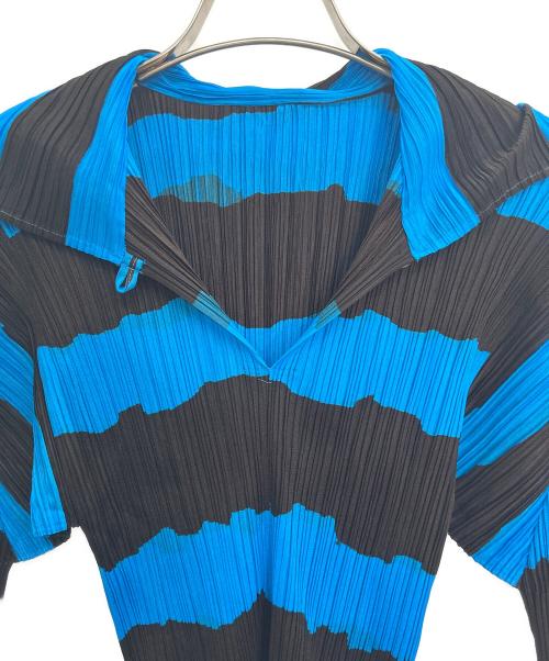 PLEATS PLEASE（プリーツプリーズ）PLEATS PLEASE (プリーツプリーズ) 長袖ブラウス ブルー サイズ:3の古着・服飾アイテム