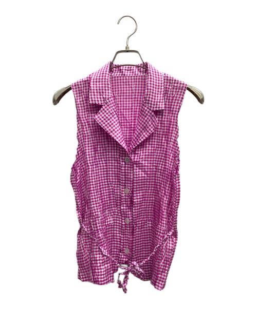 PLEATS PLEASE（プリーツプリーズ）PLEATS PLEASE (プリーツプリーズ) ノースリーブブラウス ピンク サイズ:3の古着・服飾アイテム