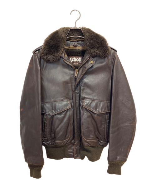 Schott（ショット）Schott (ショット) フライトジャケット ブラウン サイズ:36の古着・服飾アイテム