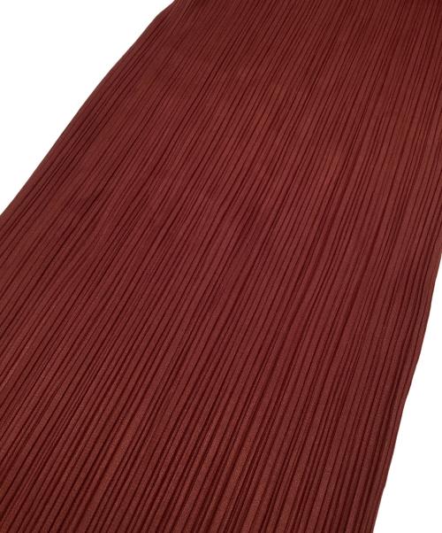 PLEATS PLEASE（プリーツプリーズ）PLEATS PLEASE (プリーツプリーズ) ノースリーブワンピース ワインレッド サイズ:3の古着・服飾アイテム