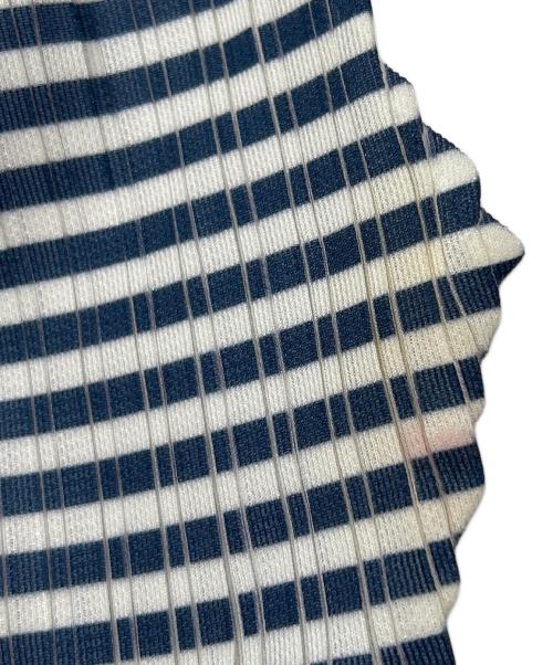 PLEATS PLEASE（プリーツプリーズ）PLEATS PLEASE (プリーツプリーズ) ノースリーブワンピース ネイビー×ホワイト サイズ:5の古着・服飾アイテム