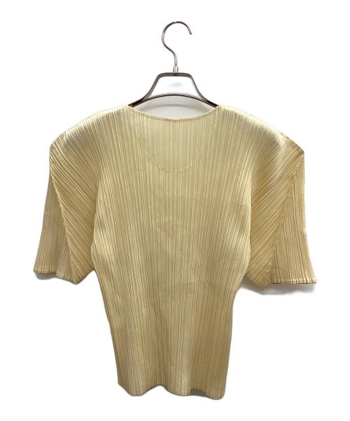 PLEATS PLEASE（プリーツプリーズ）PLEATS PLEASE (プリーツプリーズ) プリーツ半袖ブラウス アイボリー サイズ:3の古着・服飾アイテム