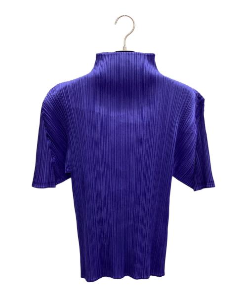 PLEATS PLEASE（プリーツプリーズ）PLEATS PLEASE (プリーツプリーズ) プリーツハイネックカットソー ブルー サイズ:3の古着・服飾アイテム