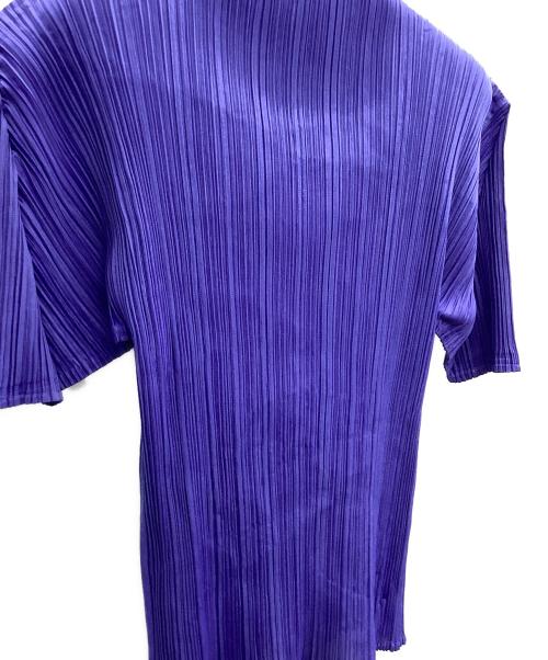 PLEATS PLEASE（プリーツプリーズ）PLEATS PLEASE (プリーツプリーズ) プリーツハイネックカットソー ブルー サイズ:3の古着・服飾アイテム