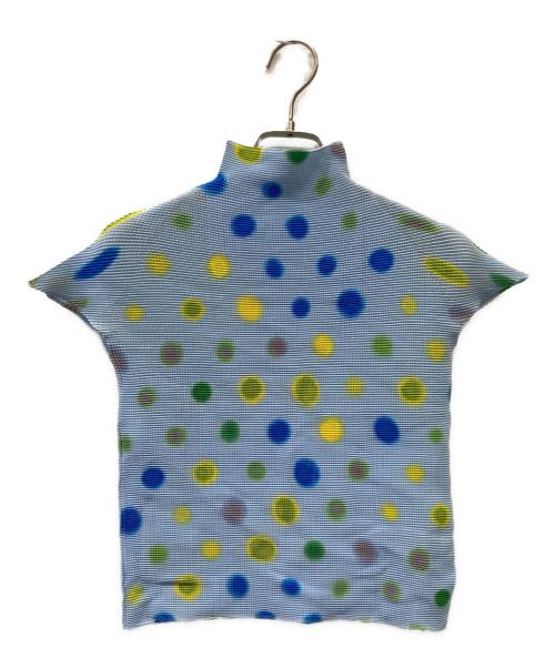 PLEATS PLEASE（プリーツプリーズ）PLEATS PLEASE (プリーツプリーズ) ハイネックカットソー スカイブルー サイズ:3の古着・服飾アイテム