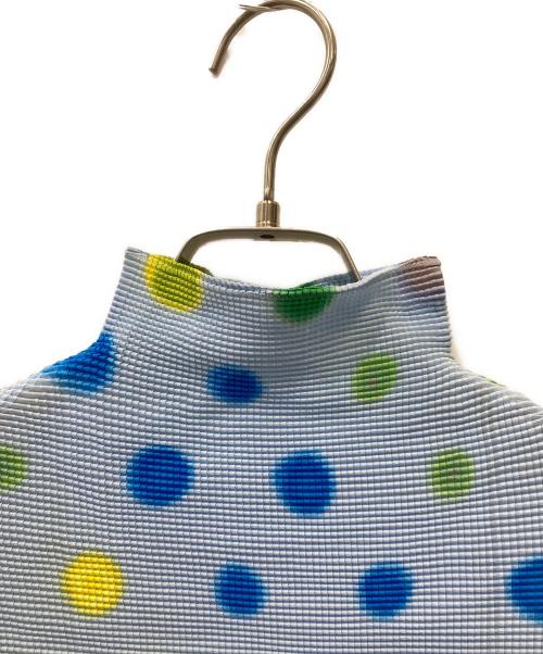 PLEATS PLEASE（プリーツプリーズ）PLEATS PLEASE (プリーツプリーズ) ハイネックカットソー スカイブルー サイズ:3の古着・服飾アイテム