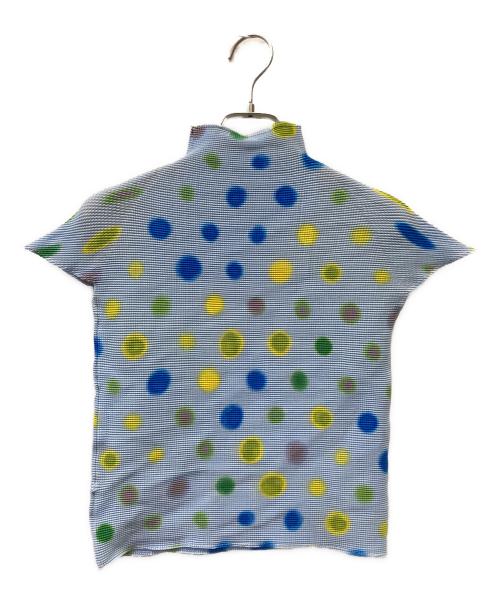 PLEATS PLEASE（プリーツプリーズ）PLEATS PLEASE (プリーツプリーズ) ハイネックカットソー スカイブルー サイズ:3の古着・服飾アイテム