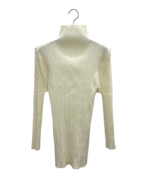 PLEATS PLEASE（プリーツプリーズ）PLEATS PLEASE (プリーツプリーズ) プリーツハイネックカットソー アイボリー サイズ:3の古着・服飾アイテム