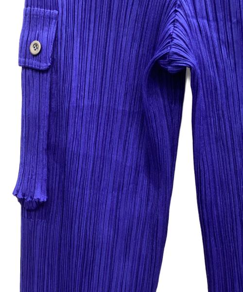 PLEATS PLEASE（プリーツプリーズ）PLEATS PLEASE (プリーツプリーズ) プリーツカーゴパンツ ブルー サイズ:2の古着・服飾アイテム