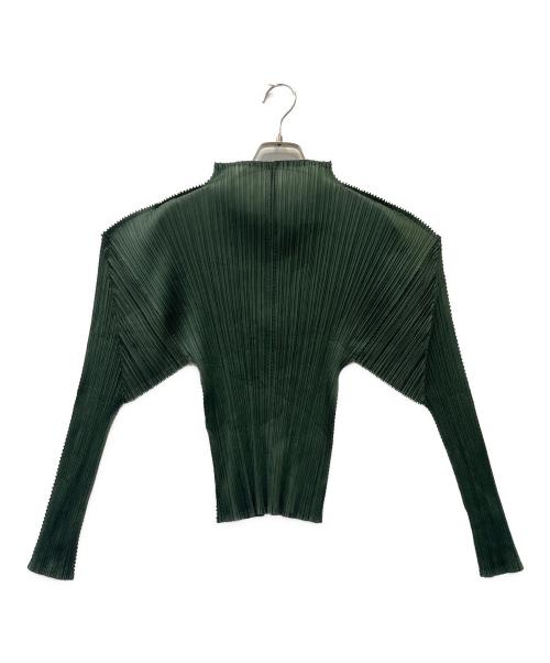 PLEATS PLEASE（プリーツプリーズ）PLEATS PLEASE (プリーツプリーズ) 長袖カットソー グリーン サイズ:3の古着・服飾アイテム
