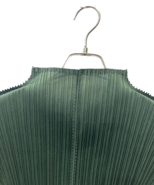 PLEATS PLEASE（プリーツプリーズ）PLEATS PLEASE (プリーツプリーズ) 長袖カットソー グリーン サイズ:3の古着・服飾アイテム