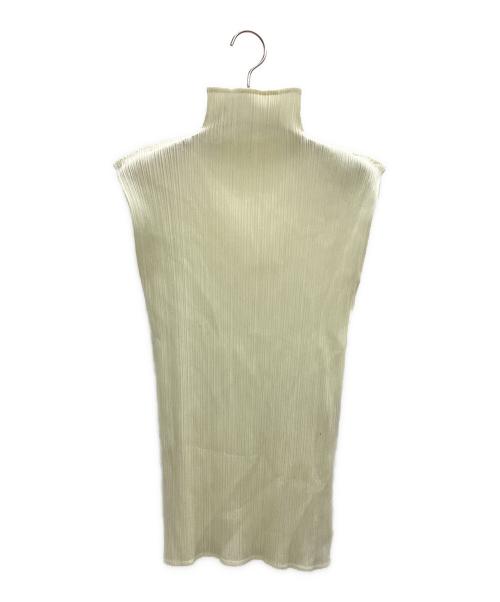 ISSEY MIYAKE（イッセイミヤケ）ISSEY MIYAKE (イッセイミヤケ) プリーツノースリーブカットソー アイボリー サイズ:Mの古着・服飾アイテム