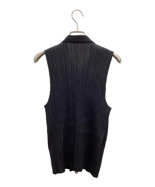 PLEATS PLEASE（プリーツプリーズ）PLEATS PLEASE (プリーツプリーズ) プリーツジップアップベスト ブラック サイズ:3の古着・服飾アイテム