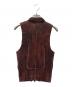 中古・古着 PLEATS PLEASE (プリーツプリーズ) ジップアップベスト ブラウン サイズ:3：17000円
