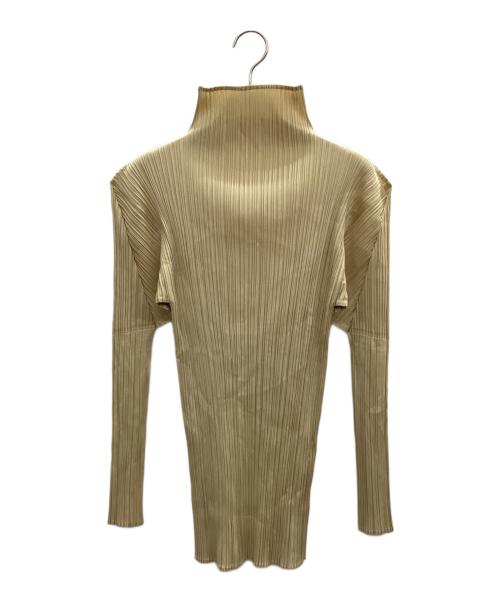 PLEATS PLEASE（プリーツプリーズ）PLEATS PLEASE (プリーツプリーズ) プリーツハイネックカットソー ベージュ サイズ:3の古着・服飾アイテム