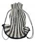 PLEATS PLEASE (プリーツプリーズ) プリーツ巾着バッグ ホワイト×ブラック：10000円