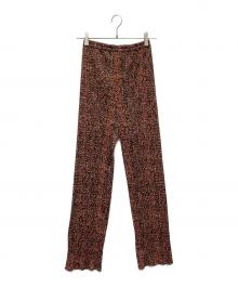 PLEATS PLEASE（プリーツプリーズ）の古着「パンツ」｜ブラック×オレンジ