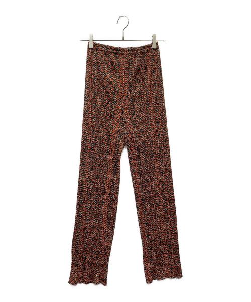 PLEATS PLEASE（プリーツプリーズ）PLEATS PLEASE (プリーツプリーズ) パンツ ブラック×オレンジ サイズ:3の古着・服飾アイテム