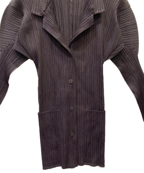 PLEATS PLEASE（プリーツプリーズ）PLEATS PLEASE (プリーツプリーズ) 薄手カーディガン ブラウン サイズ:3の古着・服飾アイテム