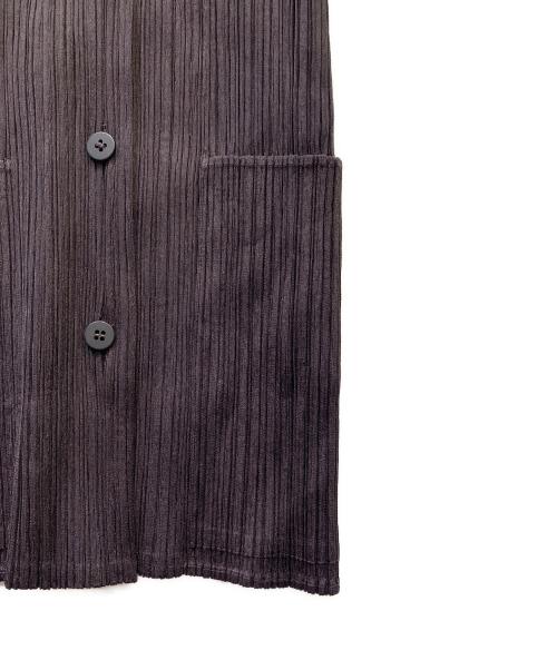 PLEATS PLEASE（プリーツプリーズ）PLEATS PLEASE (プリーツプリーズ) 薄手カーディガン ブラウン サイズ:3の古着・服飾アイテム