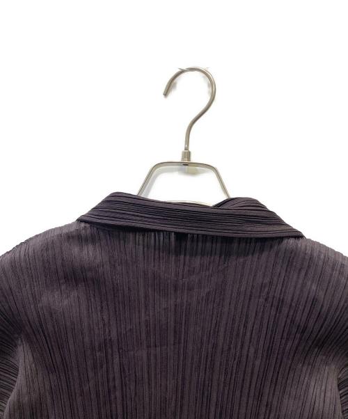 PLEATS PLEASE（プリーツプリーズ）PLEATS PLEASE (プリーツプリーズ) 薄手カーディガン ブラウン サイズ:3の古着・服飾アイテム