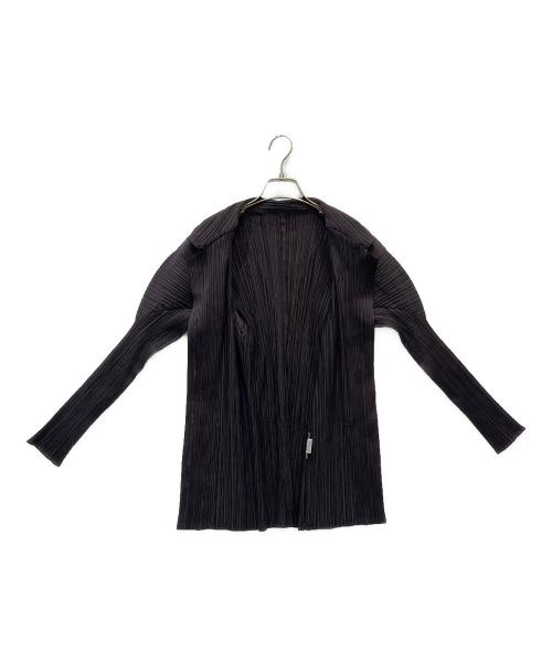 PLEATS PLEASE（プリーツプリーズ）PLEATS PLEASE (プリーツプリーズ) 薄手カーディガン ブラウン サイズ:3の古着・服飾アイテム