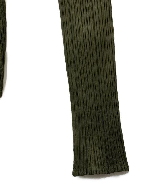 PLEATS PLEASE（プリーツプリーズ）PLEATS PLEASE (プリーツプリーズ) 薄手カーディガン グリーン サイズ:3の古着・服飾アイテム